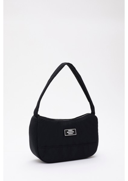 Siyah U11 Kanvas Kumaş, Fermuarlı Tek Bölmeli , Baget Model El, Kol Ve Omuz Çantası fırsatları