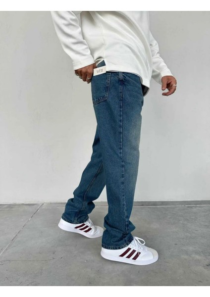 WE11 Erkek Baggy Jeans Koyu Mavi modelleri