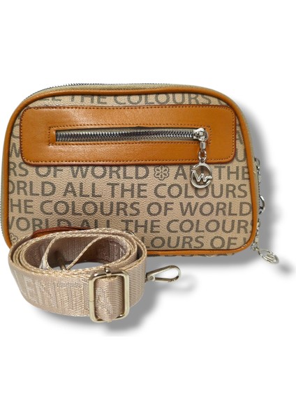 Tuana 205-25 Baskı Deri Kemer Tokalı Omuz Askılı Kadın Çanta modelleri