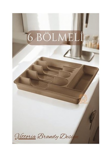 Çekmece Içi Kaşıklık Kepçelik 6 Gözlü Latte