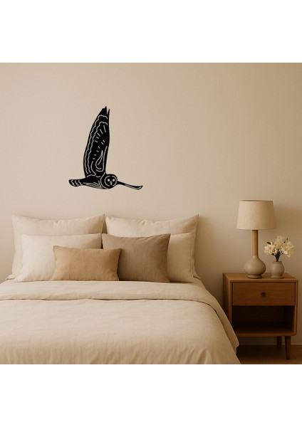 Uçan Baykuş Temalı Mdf Sanat Tablosu - ALVN2052-3728