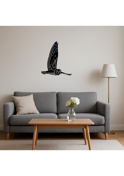 Uçan Baykuş Temalı Mdf Sanat Tablosu - ALVN2052-3728 fırsatları
