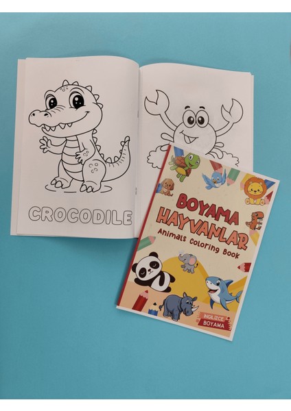 Çocuklar Için Hayvanlar Boyama Kitabı 1 - Ingilizce Isimlerle Eğitici fırsatları