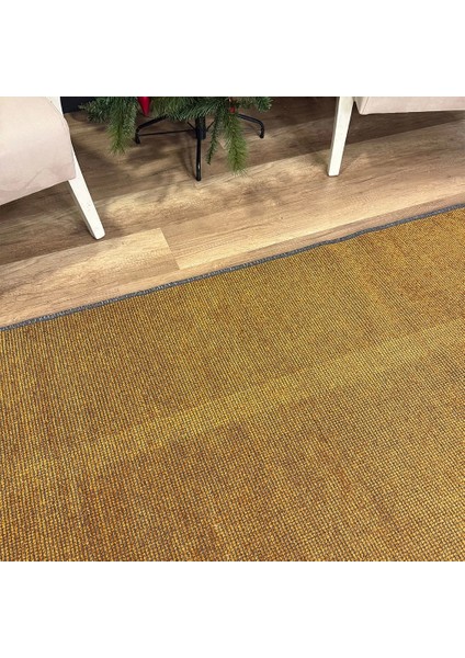 Kilim Turuncu Kaymaz Tabanlı Yıkanabilir Düz Renk Halı