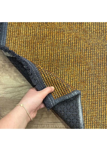 Kilim Turuncu Kaymaz Tabanlı Yıkanabilir Düz Renk Halı modelleri