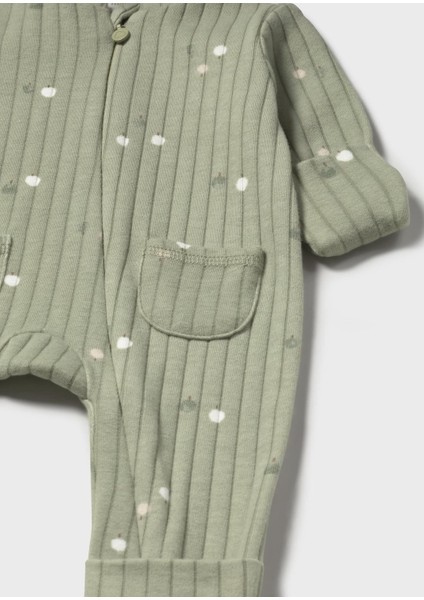 Newborn Erkek Bebek Fermuarılı Tulum