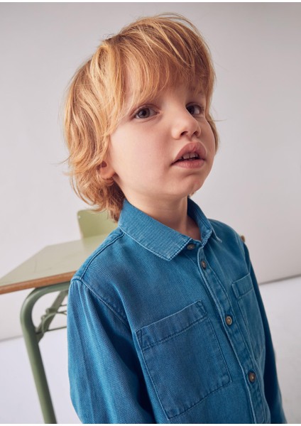 Erkek Çocuk Uzun Kol Denim Gömlek indirimleri