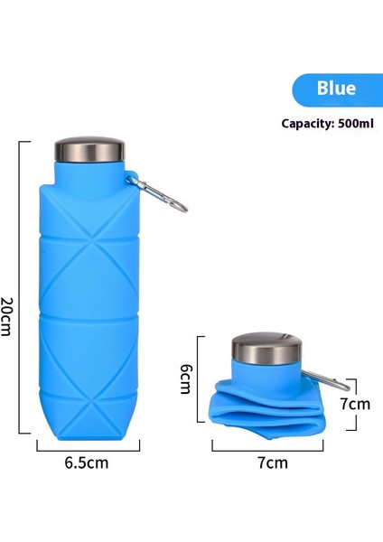 Silikon Katlanır Kupa Doğa Sporları Su Şişesi (Yurt Dışından)