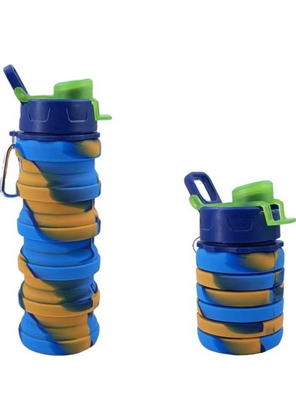 Silikon Geri Çekilebilir Spor Şişesi Açık Seyahat Şişesi Katlanır Kupa (Yurt Dışından)