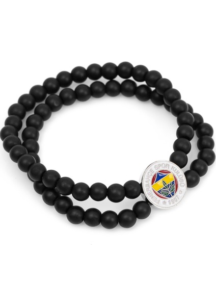 Fb Logo Çiftli Mat Onix Doğaltaş Bileklik modelleri