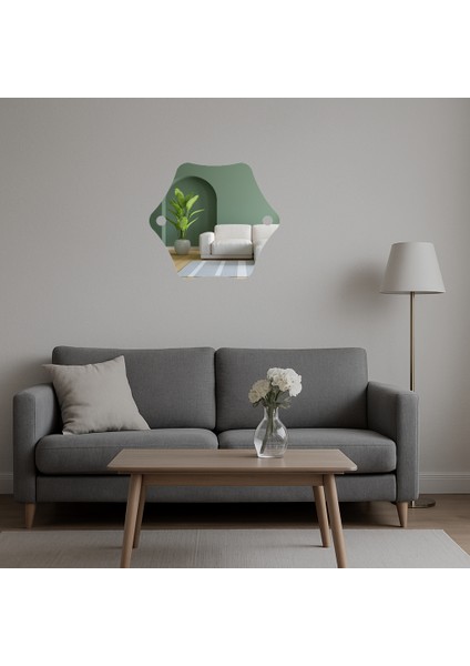 Minimalist Siyah-Beyaz Dekoratif Aynalı Tablo - LORCE3580-8663 indirimleri