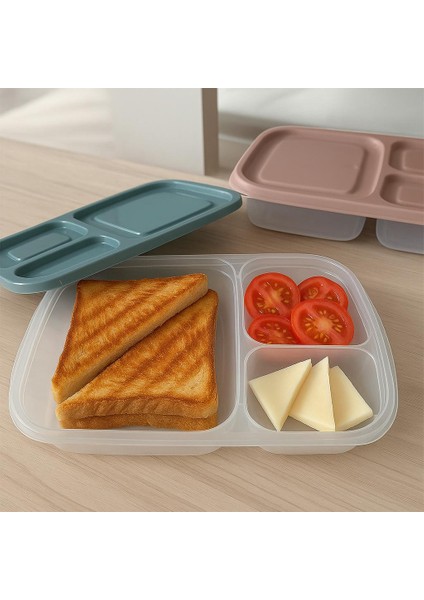 3 Bölmeli Saklama Kabı – 2’li Set