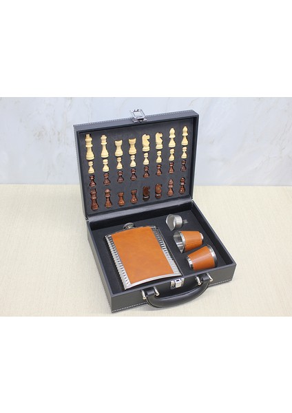 Satrançlı Matara Seti Derili