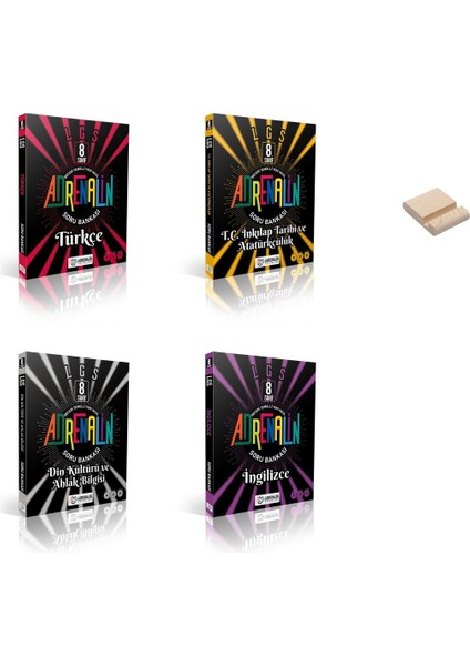 Lgs 8. Sınıf Türkçe Inkılap Din ve Ingilizce 4lü Sözel Set Soru Bankası + Telefon Tutucu