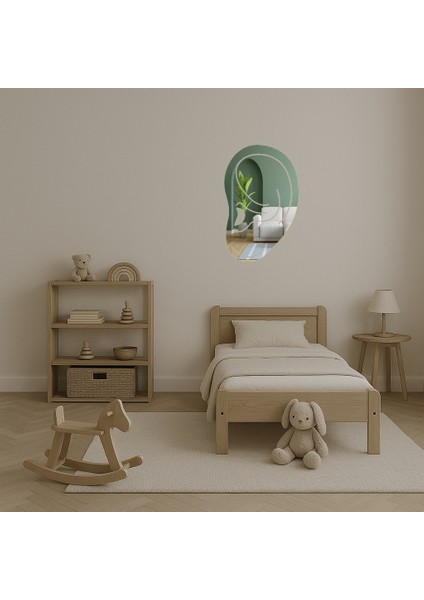 Minimal Kulak Tasarımlı Dekoratif Aynalı Tablo - LORCE4078-5836 fırsatları