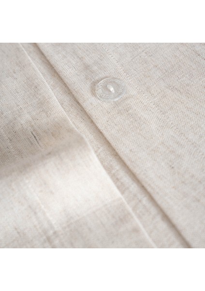 Maide Çift Kişilik Nevresim Takımı %100 Organik Pamuk Kenevir Karışımlı Nakışlı Bej 200X220 cm indirimleri