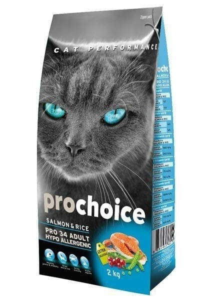 Pro 34 Somonlu ve Pirinçli Yetişkin Kedi Maması 2 Kg