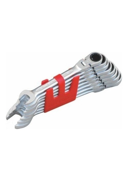 0345002112 Mafsallı Cırcır Kombine Anahtar Takımı 12 Parç