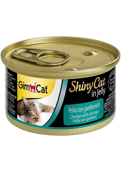 Gimpet Shiny Cat Tavuklu Karidesli Jöleli Konserve Mama 70gr