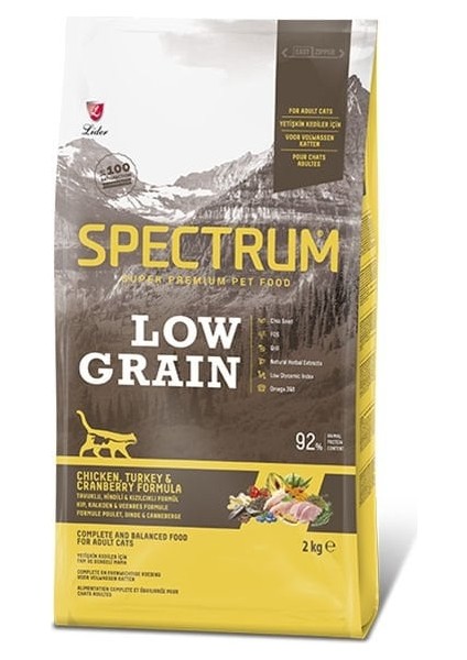 Az Tahıllı Tavuklu ve Hindi Etli & Kızılcıklı Yetişkin Kedi Maması 2 kg