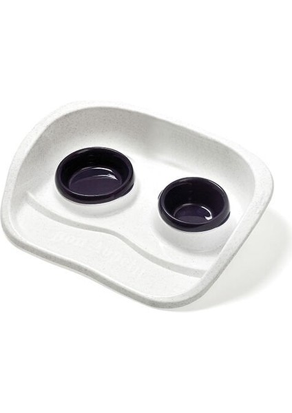 Plastik İkili Siperlikli Mama Kabı 2x250ml