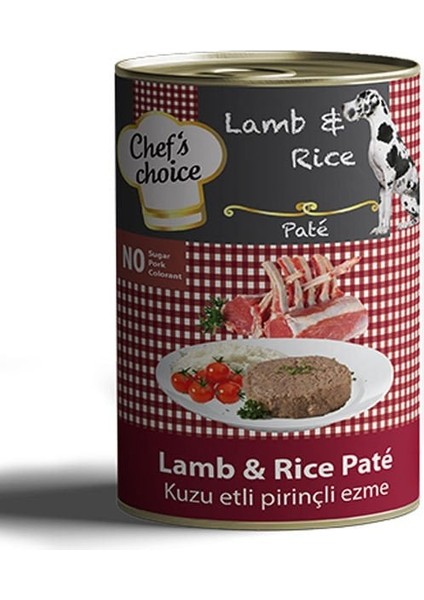 Chefschoice Kuzulu Pirinçli Ezme Köpek Konseve Mamasi 400 Gram