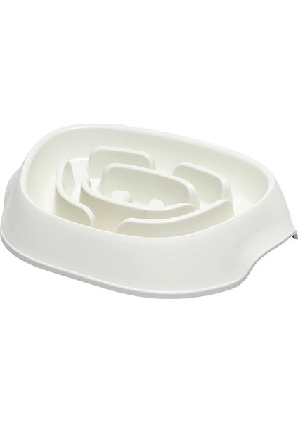 Slomo Yavaş Yeme Köpek Mama Kabı 950 ml Beyaz