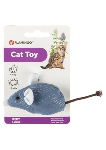 Catnipli Peluş ve Sesli Fare Kedi Oyuncağı