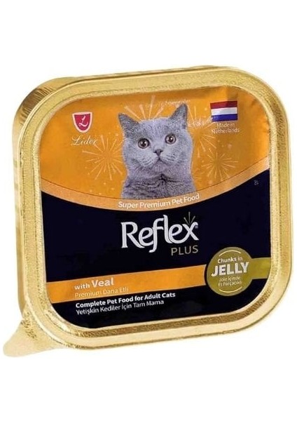 Jöle İçinde Parça Dana Etli Yetişkin Konserve Kedi Ma