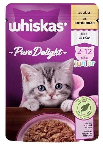Pouch Pure Delight Jöle İçerisinde Tavuklu Yavru Kedi Kon