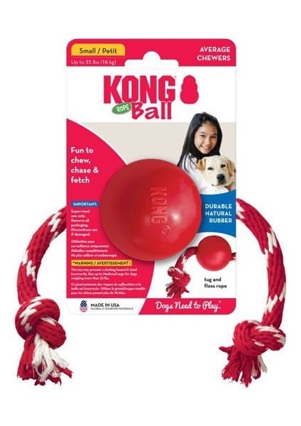 İpli Top Köpek Oyuncağı Small 6.5 Cm