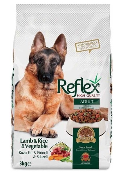 Adult Kuzu ve Pirinçli Sebzeli Yetişkin Köpek Maması 3 Kg