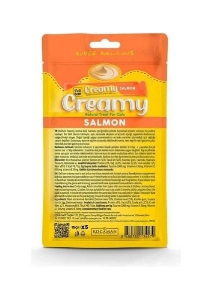 Creamy Somonlu Kedi Ödül Maması 15 gr 5li fiyatları