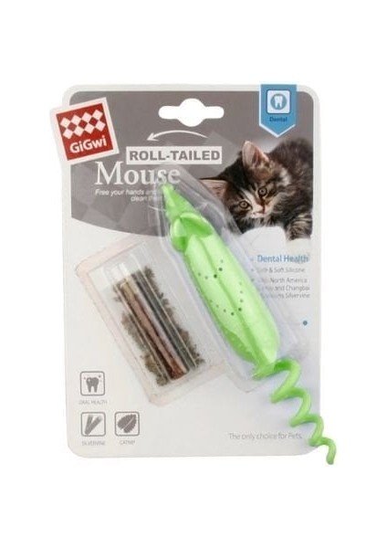 Fare Şeklinde Catnipli Plastik Kedi Oyuncağı 16 Cm Yeşil fiyatları