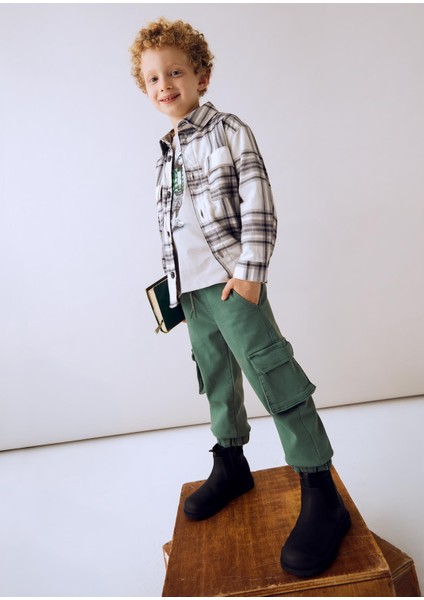 Erkek Çocuk Kargo Cepli Yumuşak Jogger Pantolon