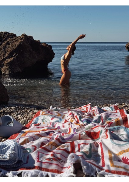 Plaj Seti, Plaj Havlusu ve Plaj Çantası (Pamuklu ve Panama Kumaş fırsatları