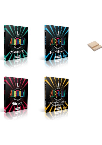 Lgs 8. Sınıf Matematik Fen Türkçe ve Inkılap 4lü Set Soru Bankası + Telefon Tutucu