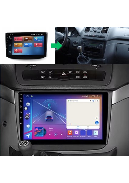 Mercedes Vito 2k Görüntü Kalitesi Android 15 Multimedya Sistemi 8+256 Myway (2003-2010)