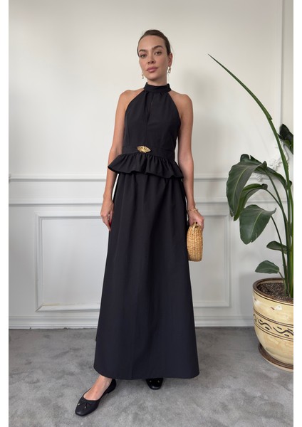 Gold Broşlu Premium Etekli Takım- Siyah fırsatları