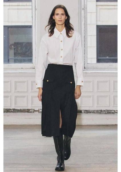 Allbucks Zara, Zw Collection Gömlek Etek Kontrast Tasarımlı Elbise ABZRA1047