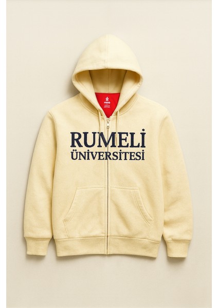 Naturel Beyaz Unisex Sweatshirt Rumeli Üniversitesi