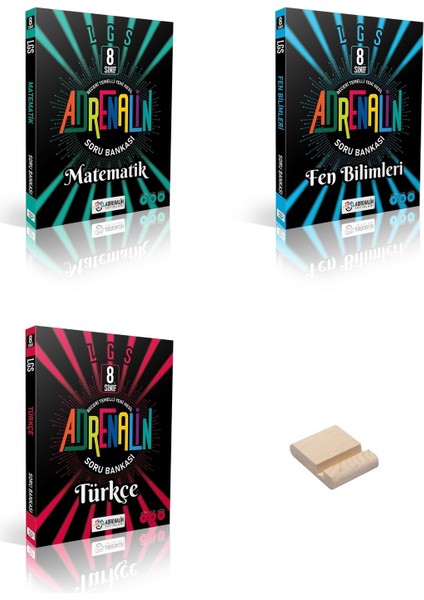 Lgs 8. Sınıf Matematik Fen Bilimleri ve Türkçe 3lü Set Soru Bankası + Telefon Tutucu
