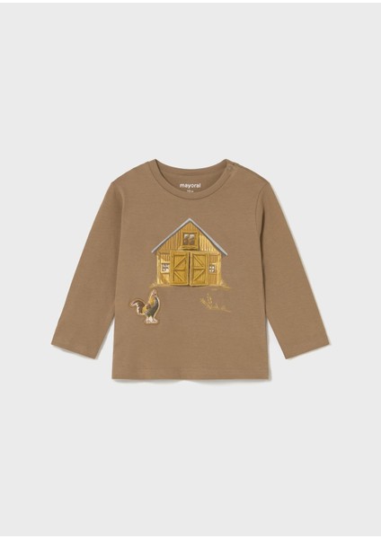 Erkek Bebek Baskılı Sweatshirt