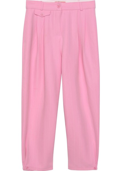 Çizgi Detaylı Pileli Pantolon Pembe fiyatları