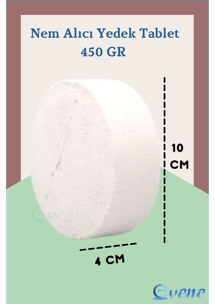 Nem Alıcı Rutubet Giderici Rutubet Önleyici Tablet 6'lı 450 gr Yedek