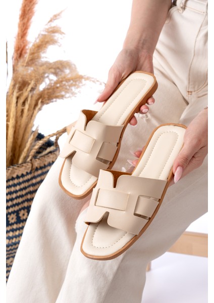 Kadın Yazlık Kemer Detaylı Terlik Plaj Günlük Ev Terliği Şık ve Rahat indirimleri