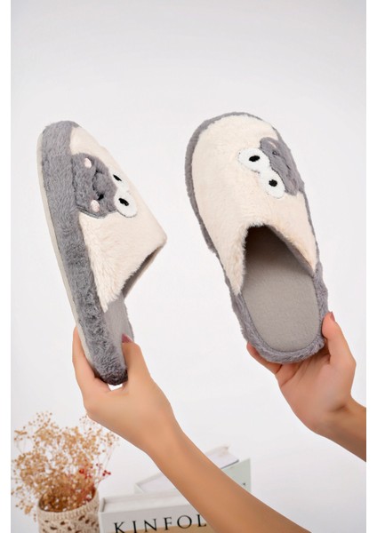 Yeni Sezon Kadın Ev Terliği Peluş Terlik Çeyiz ve Bohça Terliği Ses Yapmaz Kalın Taban Kurbağa Fiğürlü fiyatları