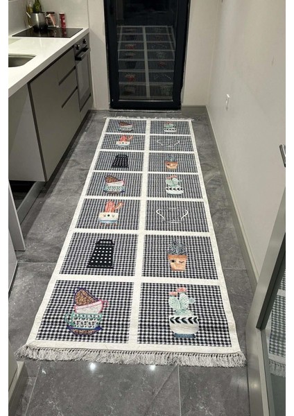 Mutfak Halısı – Kaymaz Dot Tabanlı, Yumuşak Dokulu, Yıkanabilir, Modern Tasarım (Şef)