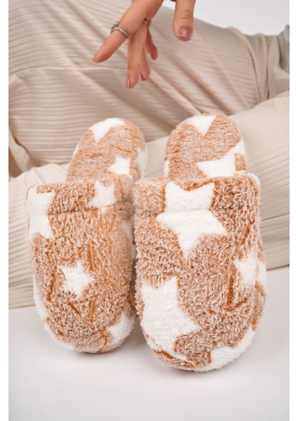 Kadın Ev Terliği Peluş Terlik Çeyiz ve Bohça Terliği Ses Yapmaz Kalın Taban