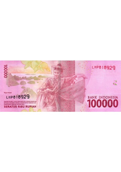 Endonezya 2016 Yılı 100.000 Rupiah Yabancı Kağıt Para Çil ( Unc ) Koleksiyon Para fiyatları